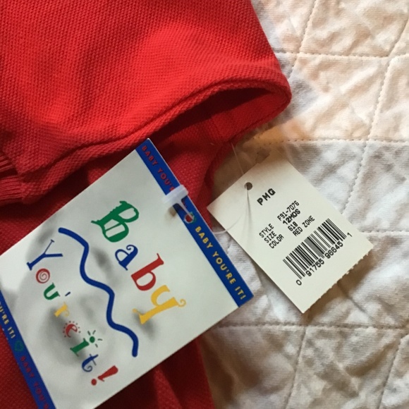 Long sleeved red onesie-12 mon- NWT - Picture 2 of 5